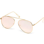 - Top Wire Bridgeless Bar Modern Aviator Pilot Style Sunglasses