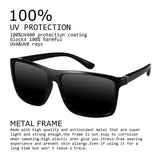 Polarized Sunglasses for Men Driving, Unisex Square Vintage Sun Glasses for Women