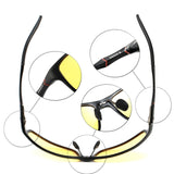Mens Polarized Sunglasses - with Yellow Lens for Driving Golf Fishing Traning.