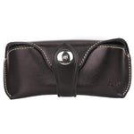 Unisex Handmade Vegetable Tanned Leather Hard Eyeglass Case Sunglasses Holder