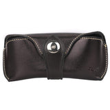 Unisex Handmade Vegetable Tanned Leather Hard Eyeglass Case Sunglasses Holder