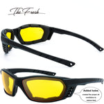 3 Pairs Motorcycle Riding Glasses Padded Frame Lens Block 100% UVB for Outdoor Activity Sport