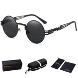 John Lennon Round Sunglasses Steampunk Metal Frame