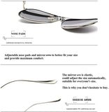 Aviator Polarized Mens Womens Driving Sunglasses Metal Frame For Men And Women with UV400 Protection