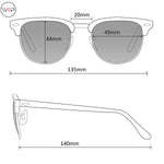 - Half Frame Retro Semi-Rimless Style Sunglasses Retro Mirror Lens Sunglasses