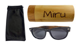 Miru Wayfarer Wood Sunglasses with Polarized Lenses