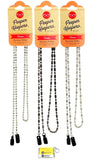 Eyeglass Retainer & Sunglass Holder  Chain, Assortment(1), 3pk mix | w/Microfiber Cloth & Screwdriver