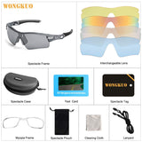Polarized Sunglasses Men Women Sport Glasses 5 Interchangeable Lenses