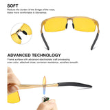 Night Vision Glasses for Driving, Polarized HD Yellow Lens for Men, Ultralight Frame