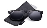Newbee Fashion - Polarized Clip-On Flip Up Metal Clip Sunglasses Multi Purpose Flash Polarized Lenses (Glasses not included)