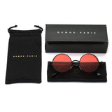 Round Metal Steampunk Vintage Circle Sunglasses DSR007