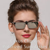 Polarized Lenses Classic Clip-On Sunglasses[Anti-glare][UV Protection] Driving/Fishing Outdoor unisex Eyewear