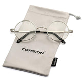 Retro Large Round Circle Clear Lens Glasses Metal Frame Non-Prescription Eyewear 53mm