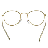 Oval Vintage Designer Round Circle Eye Glasses Metal Frame Clear Lens 51mm