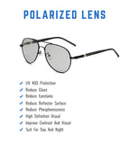 Men's Photochromatic Polarized Aviator Sunglasses UV Protection