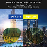 Night Driving Glasses,HD Anti Glare Night Vision Glasses,Aviator Polarized Yellow Lens for Car Women/Man
