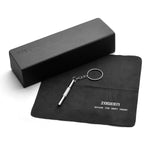 Memory Lightweight Titanium Stainless Steel Rimless Reading Glasses with Light Lenses 1004