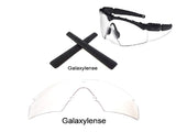 Galaxy Replacement Clear Lenses + Black Earsocks For Oakley Si Ballistic M Frame 2.0 Z87