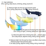 Sport Sunglasses With 5 Interchangeable Lenes for Men/Women Outdoors UV Protection Cycling, Running, Climbing