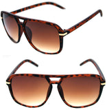 Men's Hip Hop 80's Vintage Sunglasses Grandmaster Retro Hip Hop Aviator Matte Rubber Frame 80's