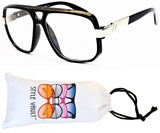 A172-vp Retro Nerd Rectangular Square Aviator Turbo Glasses Eyeglasses