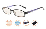 Anti Blue Rays,Reduce Eyestrain,Crystal Clear Spring Hinges,Computer Reading Glasses Women