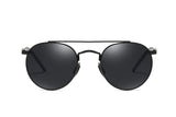 Round Retro Polarized Sunglasses for Men Women Unisex Wayfarer TAC Lens Alloy Frame UV400 Anti-Reflective Steampunk