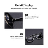 Classic Half Frame Semi-Rimless Horn Rimmed Sunglasses Retro Clubmaster Sunglasses