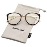 Vintage Round Optical Glasses Frame Hipster Non-prescription Retro Oval Eyewear with Clear Lens for Women