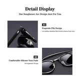 Classic Half Frame Semi-Rimless Horn Rimmed Sunglasses Retro Clubmaster Sunglasses