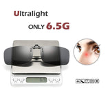 Polarized Clip-on Flip Up Rimless Sunglasses for Prescription Glasses