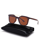 Unisex Retro Classic Rimless Sunglasses One Piece Mirrored Square