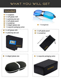 Polarized Sunglasses for Men, UV Protection Sports Sunglasses,Outdoor Eyewear, Metal Frame Sunglasses