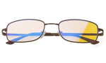 Anti Blue Rays,Reduce Eyestrain,UV Protection,Memory Bridge,Titanium,Computer Reading Gaming Glasses Unisex