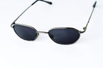 V3138-vp Oval Round Metal Steampunk Hipster 90s X-Small Lens Sunglasses