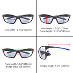Bifocal Sports Sunglasses TR90 Frame Baseball Running Fishing Outdoor Readers