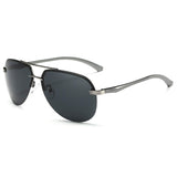Men Oversized Aviator Sunglasses Polarized Blade Flash Lens Eyewear -64MM