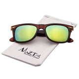 Classic Square Retro Mirrored Lens Polarized Designer Sunglasses