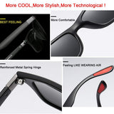 Mens Wayfarer Sunglasses New Style Polarized Driving Glasses Matte Black Frame