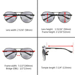 Aviator Bifocal Sunglasses for Men and Women Outdoor Sun Readers UV400 Protection Pilot Style