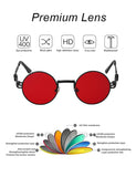 Gothic John Lennon Metal Spring Frame Round Steampunk Sunglasses Retro Circle Shade Available