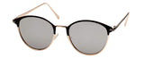 Men Women Round Sunglasses, Two Tone Frame, UV400 Protection, Light Weight