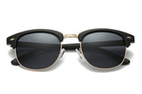 Semi Rimless Clubmaster Sunglasses for men- Half Frame Polarized Classic With Box  FD4003