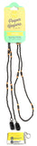 Eyeglass Retainer & Sunglass Holder  Wood Beads | Beige Wood, 1pk | w/Microfiber Cloth & Screwdriver