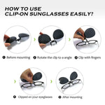 2-Pack Polarized Clip-on Rimless Pilot Lens Driving Sunglasses,JP94