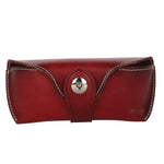 Unisex Handmade Vegetable Tanned Leather Hard Eyeglass Case Sunglasses Holder
