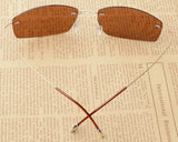 Rimless Titanium Frame Polarized Sunglasses