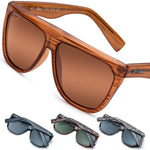 Unisex Sunglasses Polarized for Men Women, Large Flat TR90 Durable Frame,HD TAC UV400 Lens