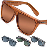 Unisex Sunglasses Polarized for Men Women, Large Flat TR90 Durable Frame,HD TAC UV400 Lens