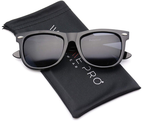 - Polarized Reflective Revo Color Lens Large Horn Rimmed Style Sunglasses